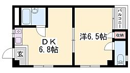 THECITY砥堀 1DKの間取図画像