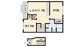 エーデル緑ヶ丘A  ｜ 兵庫県相生市緑ヶ丘2丁目（賃貸アパート2LDK・2階・58.12㎡） その2