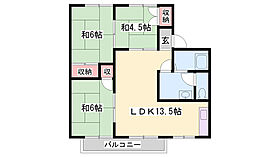 兵庫県姫路市網干区垣内南町（賃貸アパート3LDK・2階・65.79㎡） その2