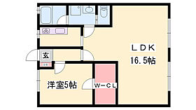 兵庫県姫路市網干区北新在家（賃貸アパート1LDK・2階・47.54㎡） その2