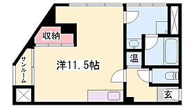 兵庫県姫路市大津区天神町1丁目（賃貸マンション1R・2階・37.06㎡） その2