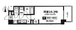 アグレアーブル 6階1Kの間取り