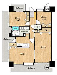 間取図画像 3LDK