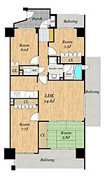 間取図画像 4LDK