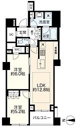 オープンレジデンシア横浜台町 2LDKの間取図画像