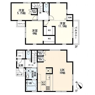 間取り 鶴見区駒岡4丁目　中古一戸建て（未入居）　7期3号棟