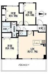 ナイスヒルズコート三ッ沢片倉 3LDKの間取図画像