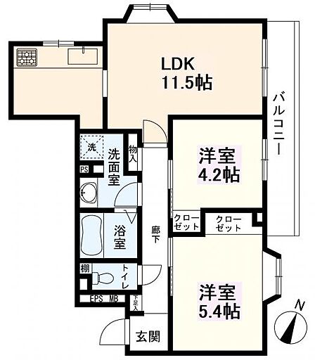 間取図(2LDK)