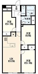 ニックハイム綱島第2タウンアイ 3LDKの間取図画像