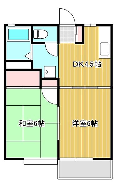 静岡県浜松市中央区曳馬5丁目(賃貸アパート2DK・2階・35.64㎡)の写真 その2