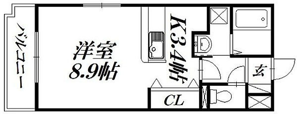 静岡県浜松市中央区中島1丁目(賃貸マンション1K・3階・30.16㎡)の写真 その2