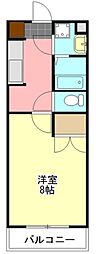 スィートパーク 1Kの間取図画像