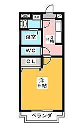 Raspini 1Kの間取図画像