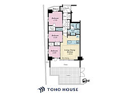 レ・ジェイドカサイリゾート 3LDKの間取図画像