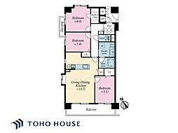 ヒルズ市川真間 3LDKの間取図画像