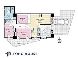 ライオンズシティ梅島 3LDKの間取図画像