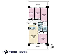 ルネ・アクシアム4 4LDKの間取図画像