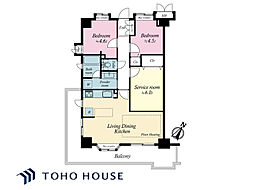 ダイアパレス船橋第5 2SLDKの間取図画像