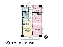 ドラゴンマンション森下壱番館 3LDKの間取図画像