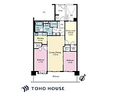 コスモ平井ロイヤルフォルム 2SLDKの間取図画像