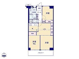 南千住スカイハイツ 3LDKの間取図画像