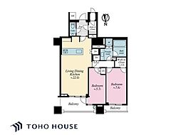 三田ガーデンヒルズPARK MANSION 2LDKの間取図画像