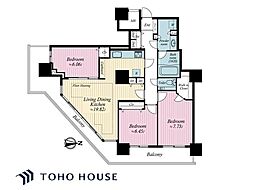イーストコモンズ清澄白河セントラルタワー 3LDKの間取図画像