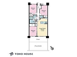 アンビシャス南柏 3LDKの間取図画像