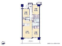 ディアステージ西船橋 3LDKの間取図画像