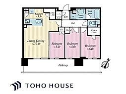 シティタワーズ東京ベイセントラルタワー 3LDKの間取図画像