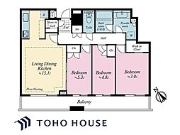 ステーションプラザタワー 3LDKの間取図画像