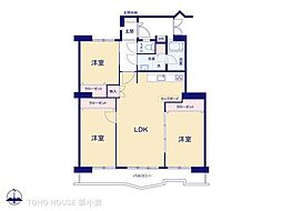美浜東エステート9号棟 3LDKの間取図画像