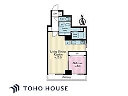 麻布永坂レジデンス 1LDKの間取図画像