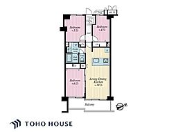 コスモ西葛西 3LDKの間取図画像