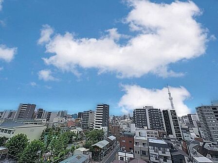「眺望良好」スカイツリーを望める開放感の溢れるLDKとなっております。