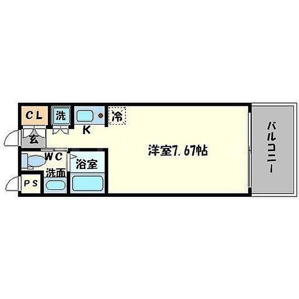 グランツ西大橋 ｜大阪府大阪市西区立売堀2丁目(賃貸マンション1K・6階・22.27㎡)の写真 その2