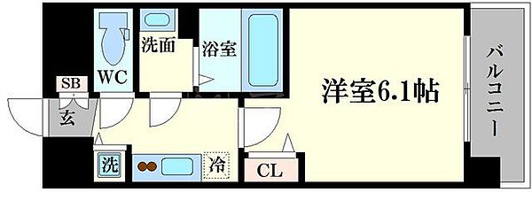 プレサンス南森町駅前 1005｜大阪府大阪市北区南森町2丁目(賃貸マンション1K・10階・21.26㎡)の写真 その2