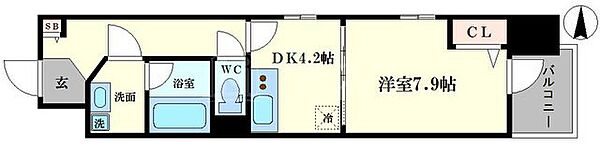 ラクラス長堀橋 1203｜大阪府大阪市中央区南船場1丁目(賃貸マンション1DK・12階・32.06㎡)の写真 その2