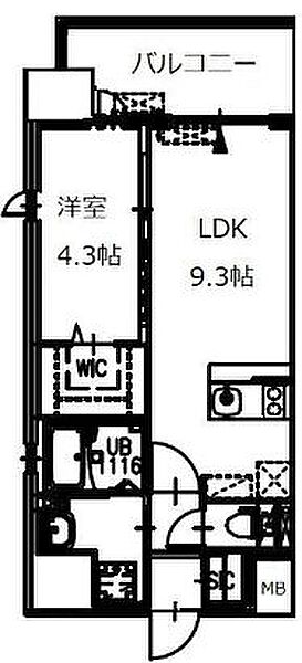 Quintet　NAMBA 1015｜大阪府大阪市中央区日本橋2丁目(賃貸マンション1LDK・10階・34.37㎡)の写真 その2