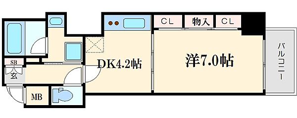 プレサンスＮＥＯ心斎橋 1203｜大阪府大阪市中央区南船場2丁目(賃貸マンション1DK・12階・31.07㎡)の写真 その2