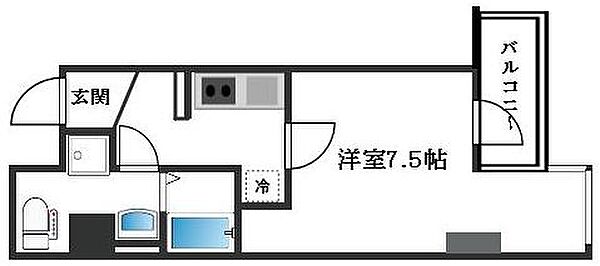 レジュールアッシュ谷町 1001｜大阪府大阪市中央区谷町3丁目(賃貸マンション1K・10階・24.91㎡)の写真 その2