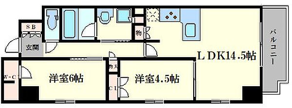 プレサンスロジェ堺筋本町 201｜大阪府大阪市中央区南本町1丁目(賃貸マンション2LDK・2階・60.03㎡)の写真 その2