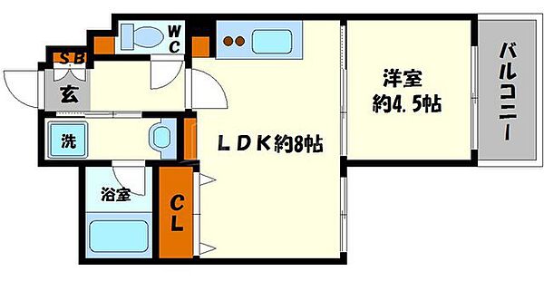 イグレック南本町 405｜大阪府大阪市中央区博労町1丁目(賃貸マンション1DK・4階・30.85㎡)の写真 その2