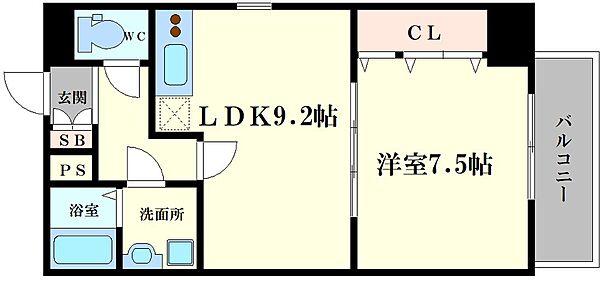Y＆Rino　Residence 1102｜大阪府大阪市中央区道修町2丁目(賃貸マンション1LDK・11階・40.68㎡)の写真 その2
