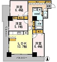 カスタリアタワー長堀橋 2004 ｜ 大阪府大阪市中央区島之内1丁目15-25（賃貸マンション3LDK・20階・78.64㎡） その2