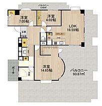 インプルーブ天満橋 1401 ｜ 大阪府大阪市北区天満2丁目1-24（賃貸マンション3LDK・14階・116.17㎡） その2