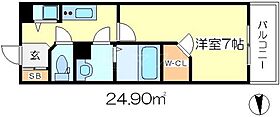 エスリード大手前 1304 ｜ 大阪府大阪市中央区釣鐘町2丁目2番地12号（賃貸マンション1K・13階・24.90㎡） その2