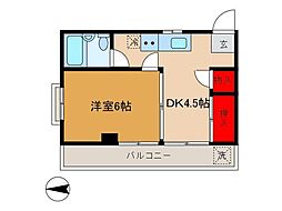 コーポ・野崎 1DKの間取図画像