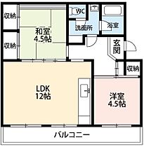 トモエコーポ 204 ｜ 愛知県岡崎市羽根町字陣場28（賃貸マンション2LDK・2階・54.38㎡） その2