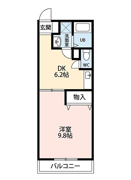 ドエルマルシェＤ棟 201｜愛知県岡崎市洞町字西丸根(賃貸アパート1DK・2階・35.00㎡)の写真 その2